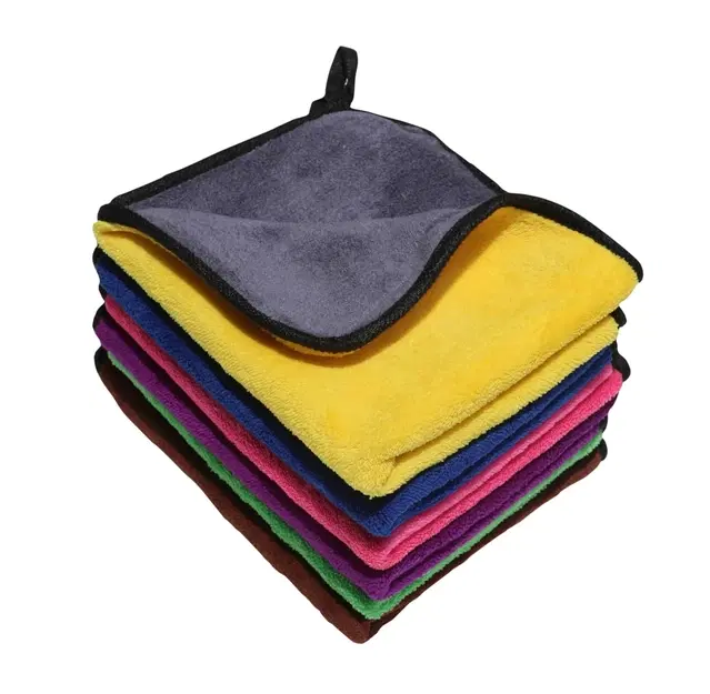 Neekshaa Microfiber Towel, Multicolor, 40x40 cm, Pack of 6