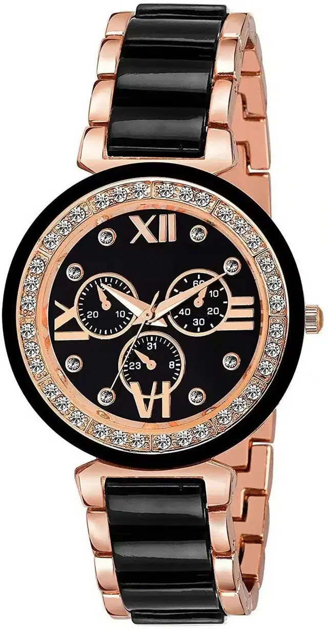 Analog Watches for Women (Black)