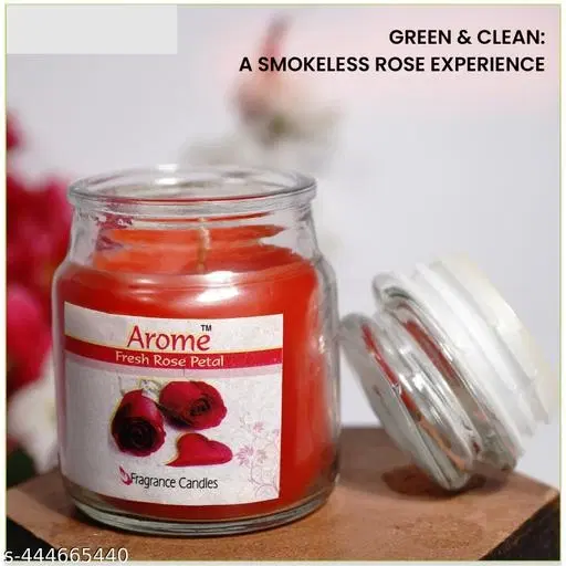 Rose Scendted Aroma Candle for Home Decoration, Pack of 1