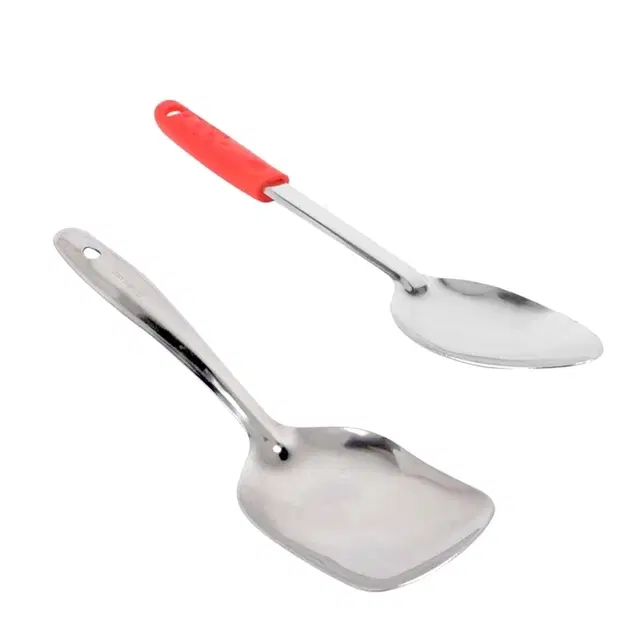 JENSONS Steel Serving Spoons, Set of 2, 9 inches & 12 inches