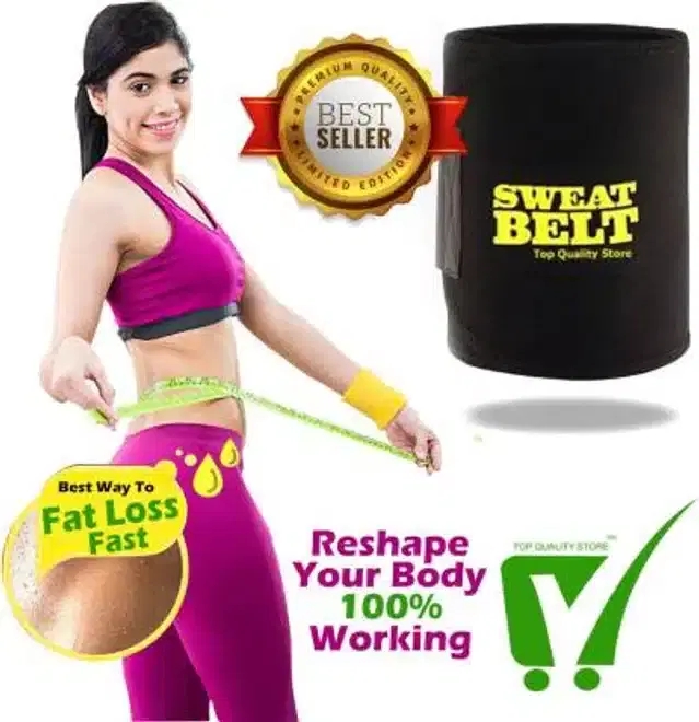 Sweat Belt for Men & Women, Black