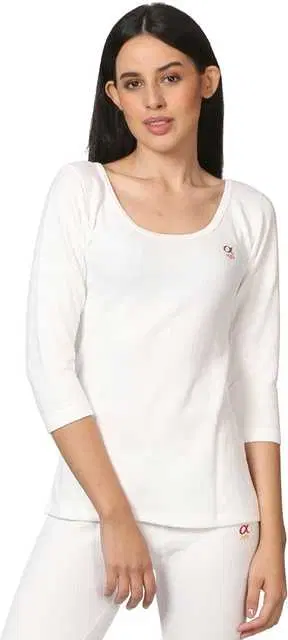 Quilted Premium Thermal Top for Women (White, 75 cm) (MS-047)
