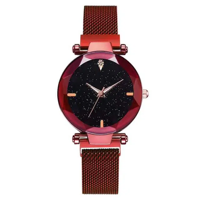 Casual Metal Analog Watch For Women (Red) (MP-95)