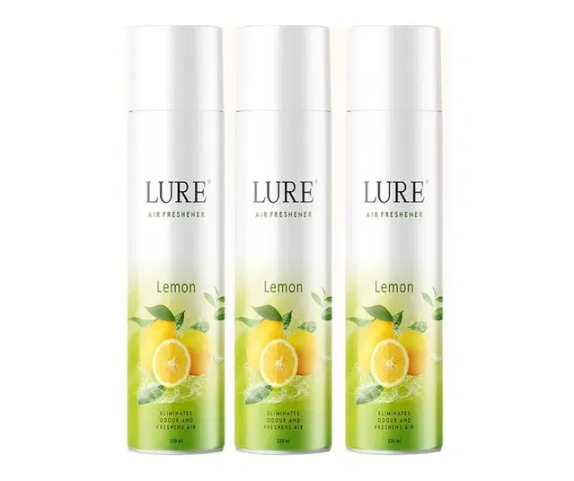 Lemon Air Freshener, 220 ml, Pack of 3