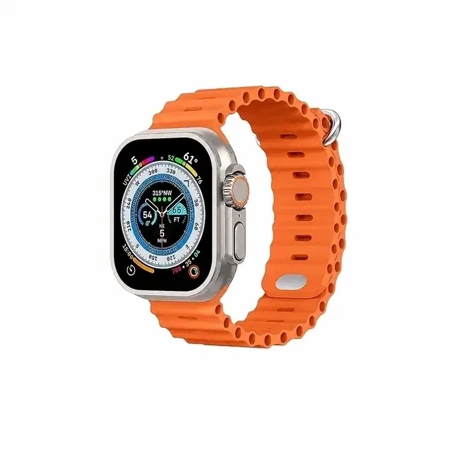 TecMarx Ultra Smart Watch – 2.19” Hd Display, 100+ Sports Modes & Bluetooth Calling With Metal Shield Orange