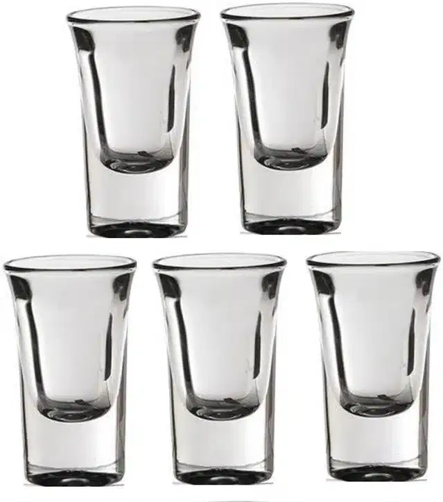 Liquor cum Cocktail Glasses, Transparent, 30 ml, Pack of 5