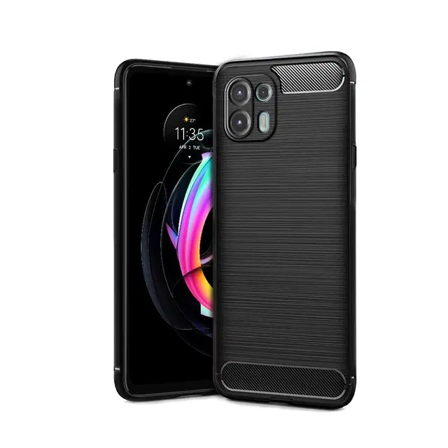Silicone Mobile Back Cover for Motorola Moto Edge 20 Fusion (Black)
