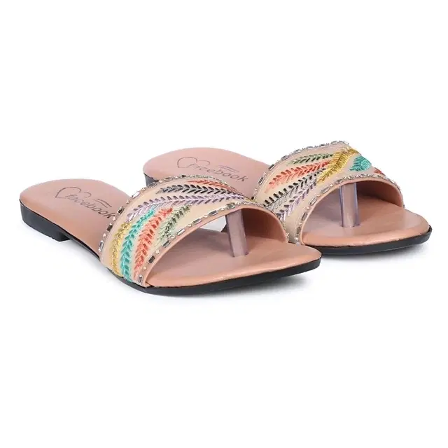 Zakozee Handmade Flats for Women, Peach (4)