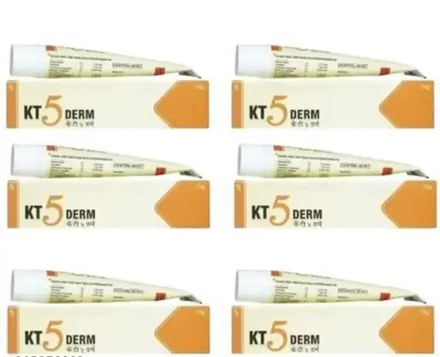 KT 5 DERM Anti Fungal Cream, 15 g, Pack of 6