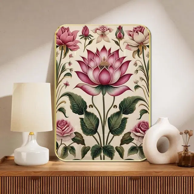 Kc Arts Uv Coated Red Flowe Wall Art Wall Hanging 12x18in