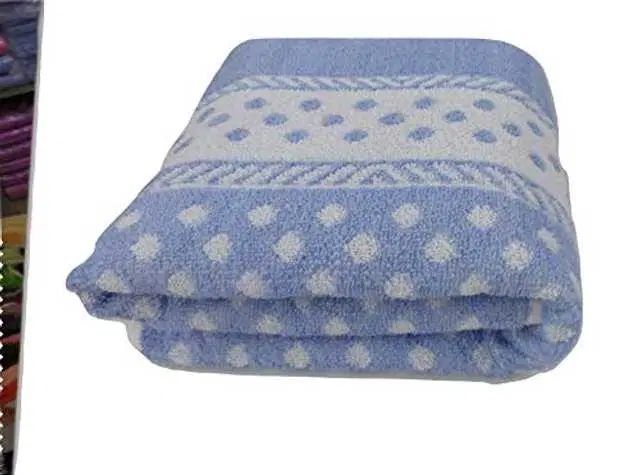 Morado Multiuses Dot Printed Soft Cotton Bath Towel, Blue, 24X48 Inches, Pack Of 1, OC-1