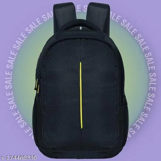 Nylon Backpack for Men & Women, Black