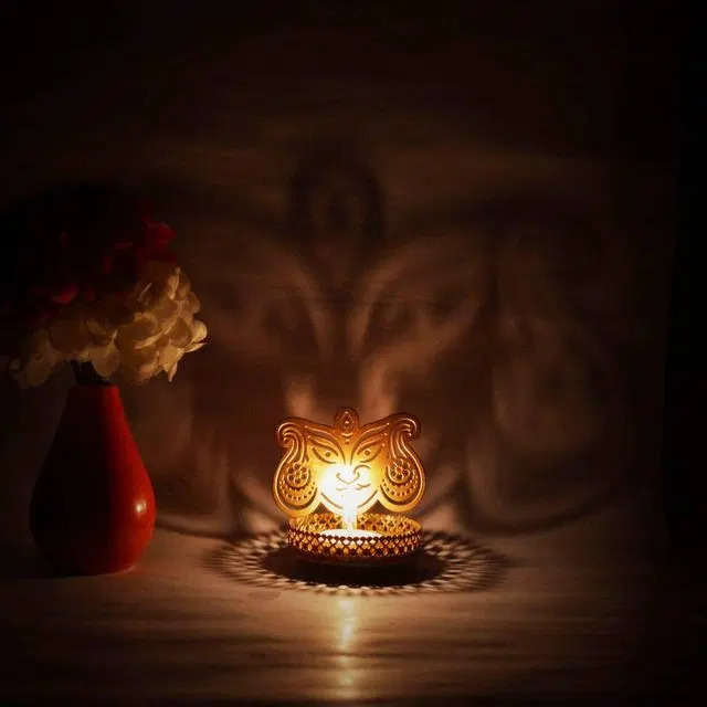 Heaven Decor Durga Shadow Tealight Candle Holder, A046