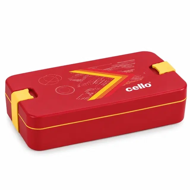 Cello Lunch Mate, Red | Leak-Resistant | Easy To Carry | For Office, School & Travel