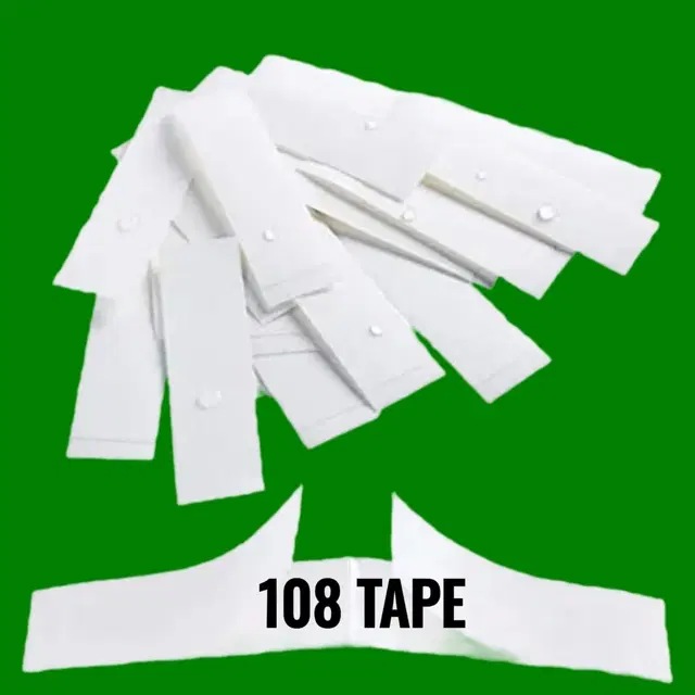 Acrylic Film Clothing 108 Double Sided Tape Strips, Transparent, Set of 1