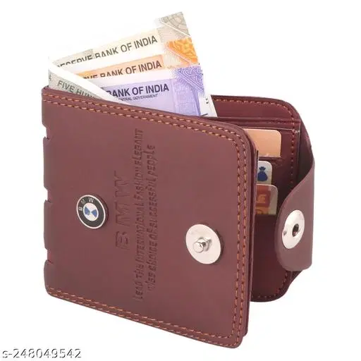 Faux Leather Wallet for Men (Multicolor)