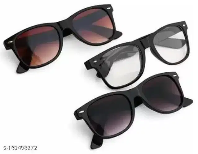 Sunglasses for Unisex, Pack of 3 (Multicolor)
