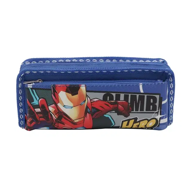 3D ironman Pencil Case Pouch EVA Hard Shell Spiderman Theme No-495, Multicolor,Pack of 1