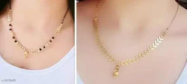 Alloy Mangalsutra for Women, Pack of 2 (Multicolor)