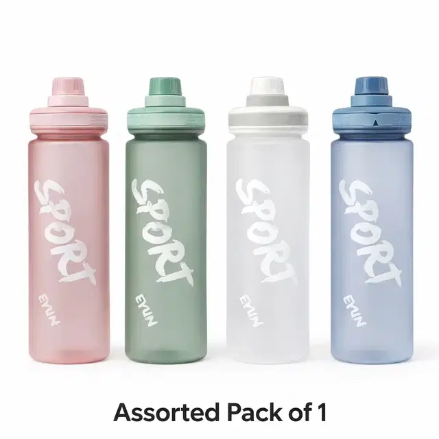 Flip Top Motivational Sports Durable Gym Fitness Water Bottle 850 ML(Assorted Any 1 Colour)