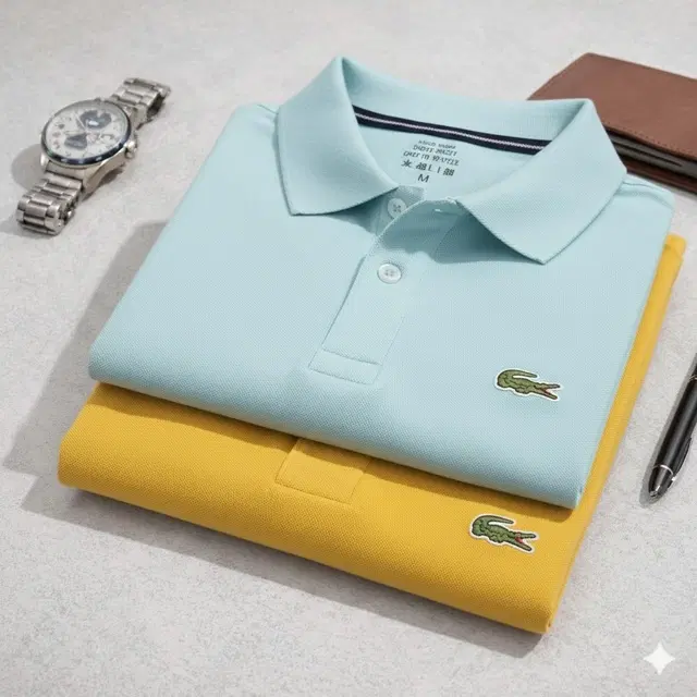 Cotton Matty Solid T-shirt For Men, Aqua & Yellow, Pack of 2 (M)