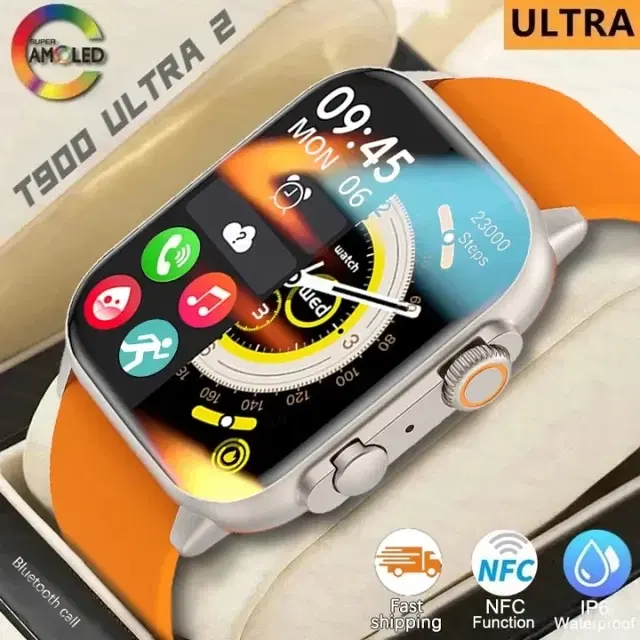 Silicone Strap S8 Ultra Smart Watch, Orange