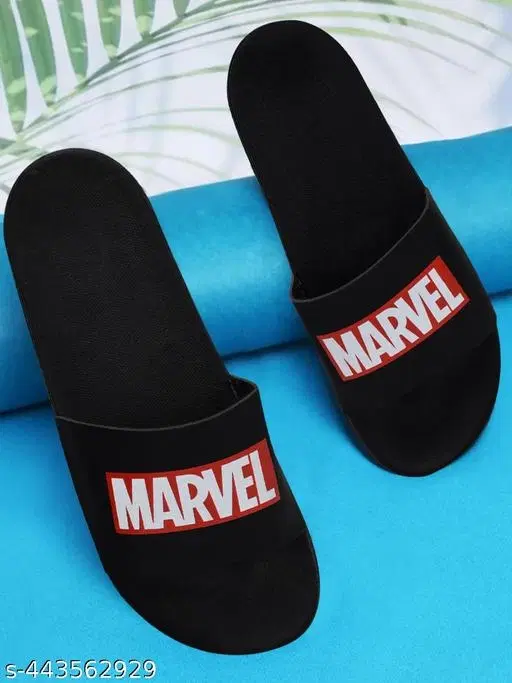 Sliders for Men, Red & Black (9)