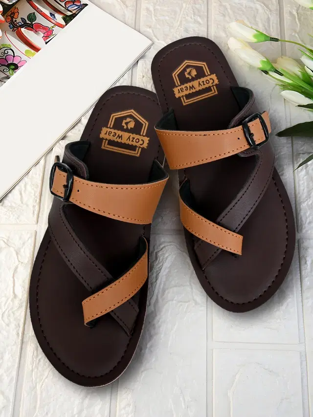 Sandals for Men (Brown, 6)