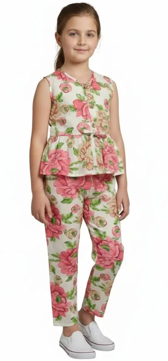 Rayon Blend Clothing Set for girls, Multicolour (4-5 Years)