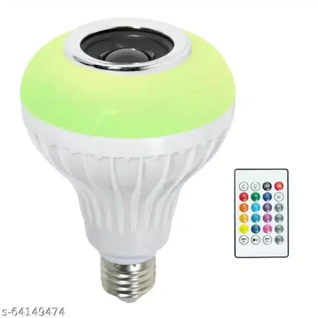 Remote Control Bluetooth Speaker cum LED Bulb, Multicolor