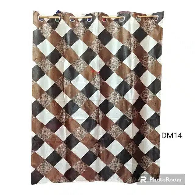 Printed Door, 7 feet & Two Window, 5 feet Curtains, Multicolor, Set of 2