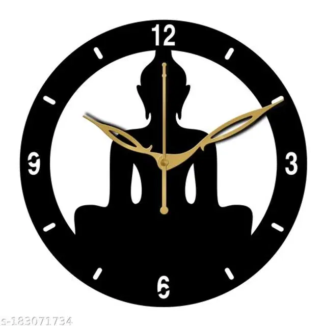 Wooden Wall Clock, Black