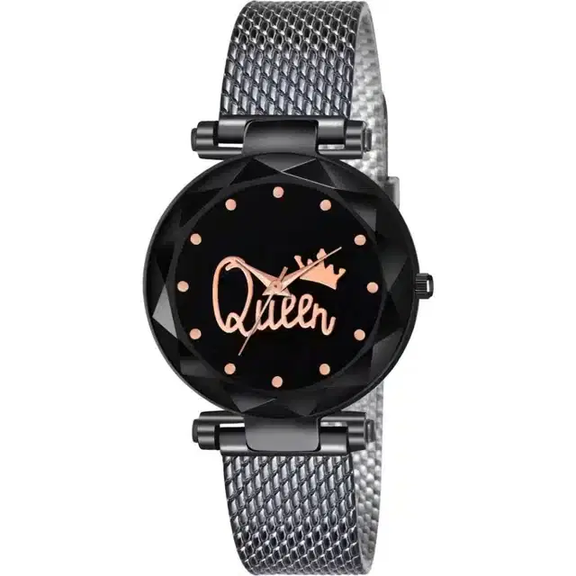 Analog Watch for Girls (Black)