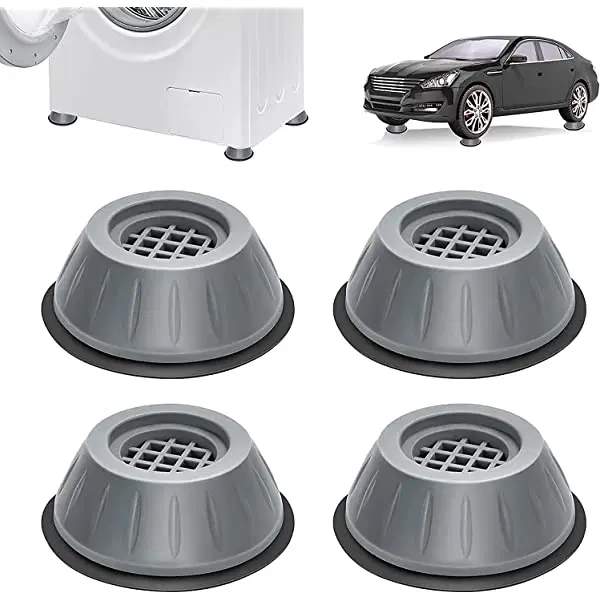 Rubber Anti Vibration Washing Machine Pads, Grey, Pack of 4