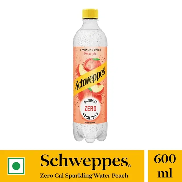 Schweppes Peach Sparkling Water 600 ml Pet