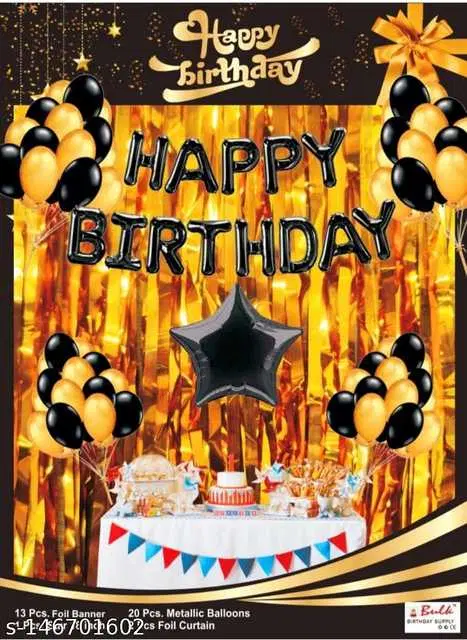 Mathur Enterprises Happy Birthday Celebration Decoration Kit, Pack Of 1, Multicolor, ME-9