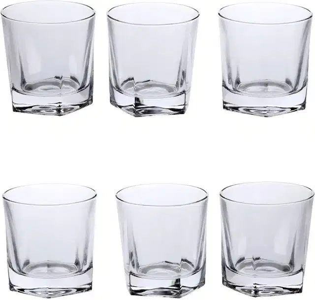 Liquor cum Cocktail Glasses, Transparent, 200 ml, Pack of 6