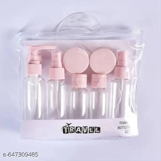 Travel Bottles for Toiletries (6pcs) - Refillable Empty Mini Containers with Pouch (Random Colors) - Travelling Accessories & Essentials Kit Set for Shampoo, Cosmetics, and More