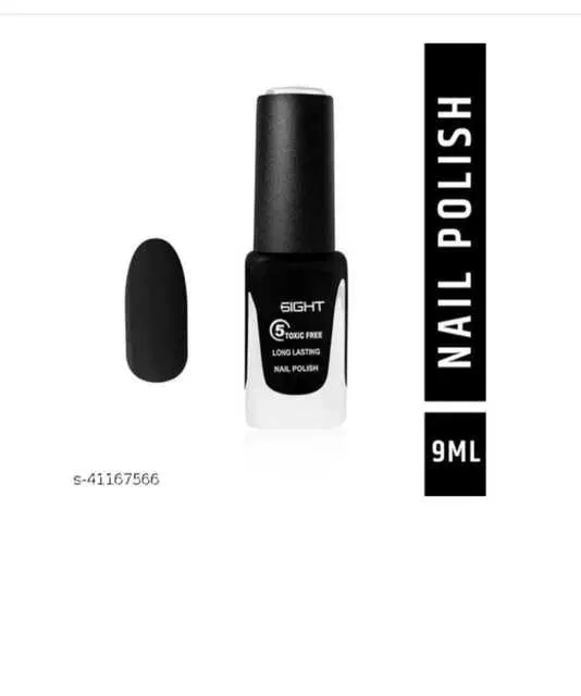 Super Matte Nailpolish, Pack of 1, Black, BI-6