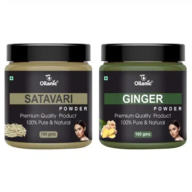 Natural Shatavari & Ginger Powder for Skin & Hair, Pack of 2, 100 g
