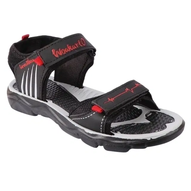 Sandals for Men, Black & Red (10)