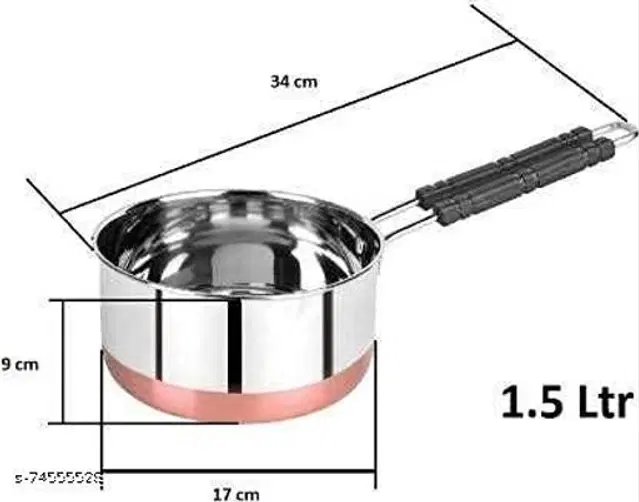 Stainless Steel Sauce Pan, Silver, 1500 ml