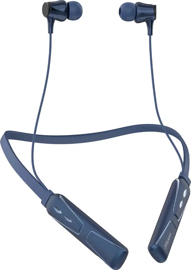 Aroma NB123 Everest 60 Hours Playtime | Dual Pairing | Deep Bass | Voice Changer | Bluetooth (Arctic Blue, In the Ear)