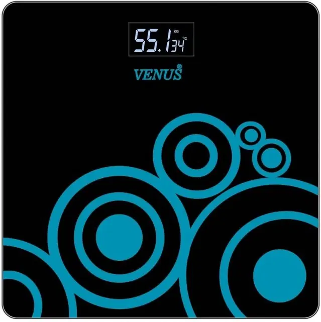 Venus Electronic Digital Personal Bathroom Weight Machine upto 180 kg Weighing Scale, Black, Pack of 1