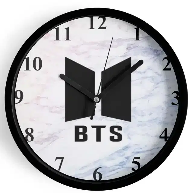 HD Printed Plastic Wall Clock, Multicolor, 10x10 Inches