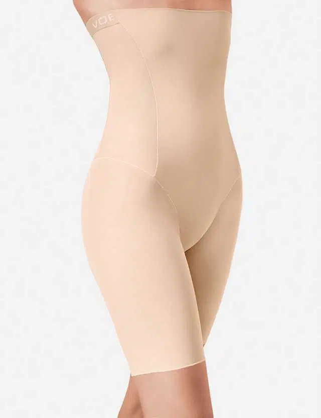 Women’s Cotton Lycra Tummy Control 4-in-1 Blended High Waist Tummy & Thigh Shapewear (S404)