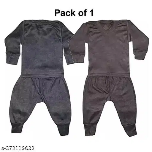 Woolen Thermal Set for Kids (Multicolor, 0-3 Months)