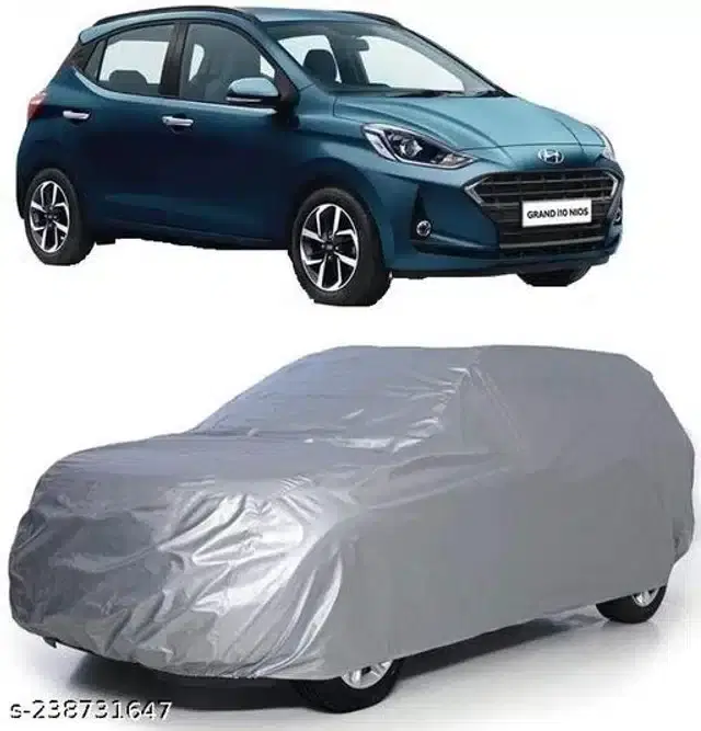 Taffeta Waterproof Car Cover for Hyundai Grand i10 Nios, Multicolor
