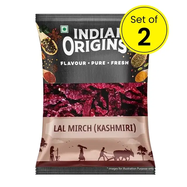 Indian Origins Lal Mirch (Kashmiri) 2X50 g (Set of 2)