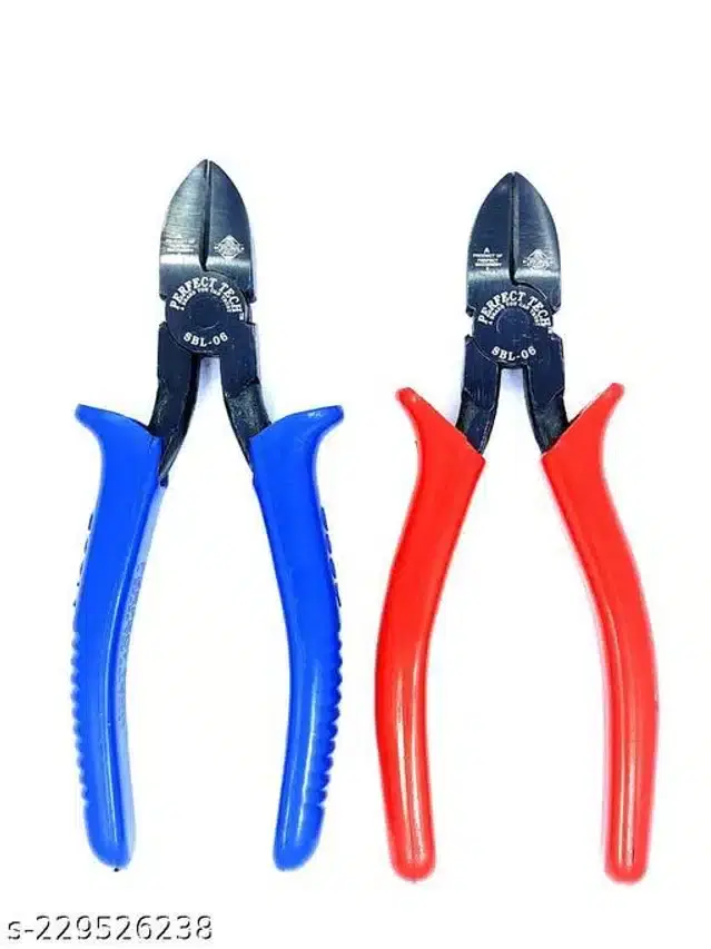 Combination Cutting Plier, Pack of 2, Blue & Red